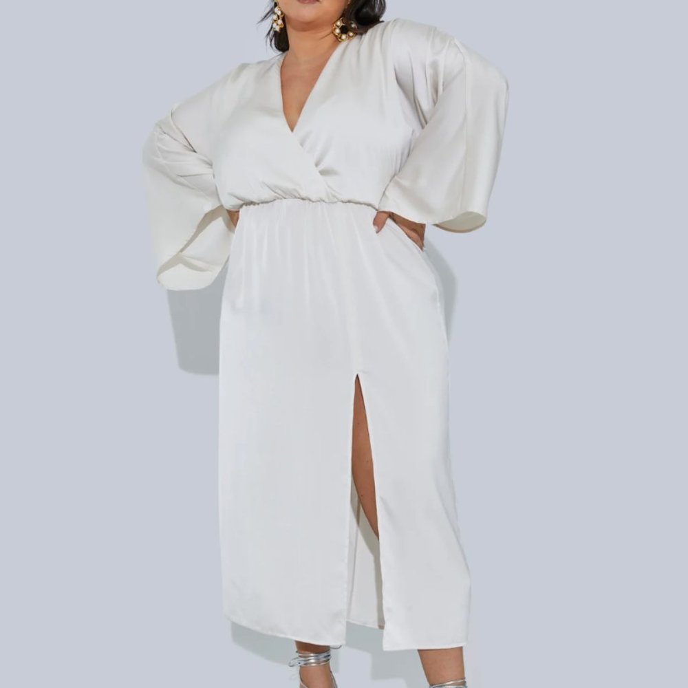 Elegant White Midi Dress